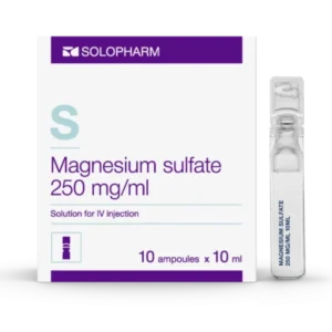 Magnesium sulfate 250 mg/ml 10 amp 5 ml.